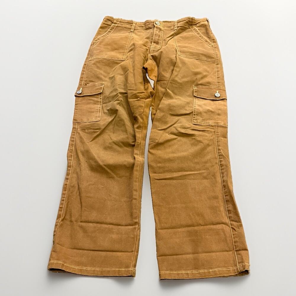 Dickies Girl Womens Brown Cotton Blend Stretch Cargo Pants Size 15/32
